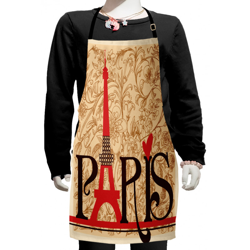 Paris Eiffel Tower View Kids Apron