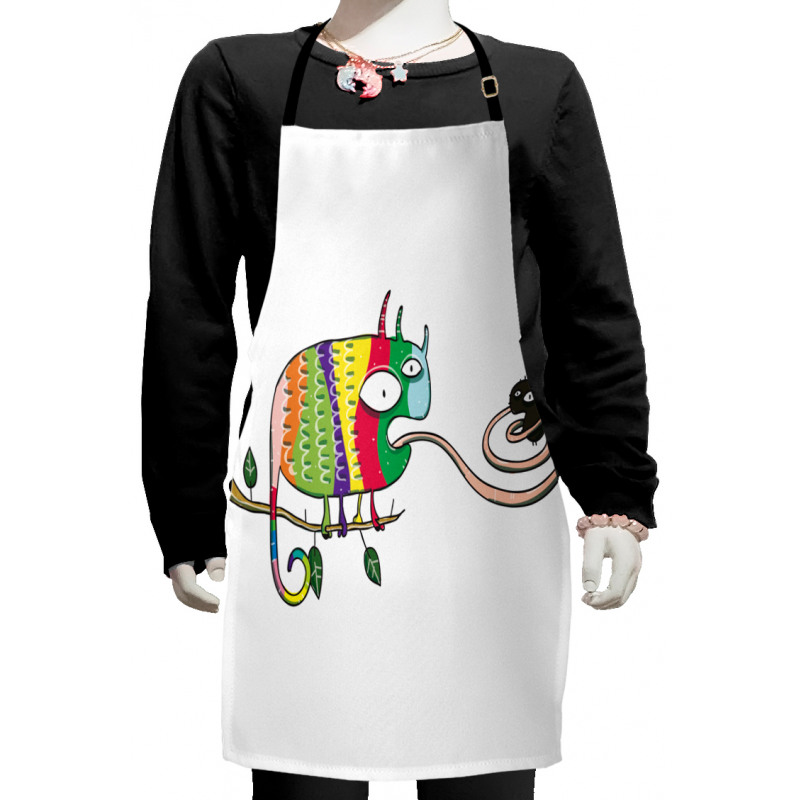 Chameleon on Branch Kids Apron