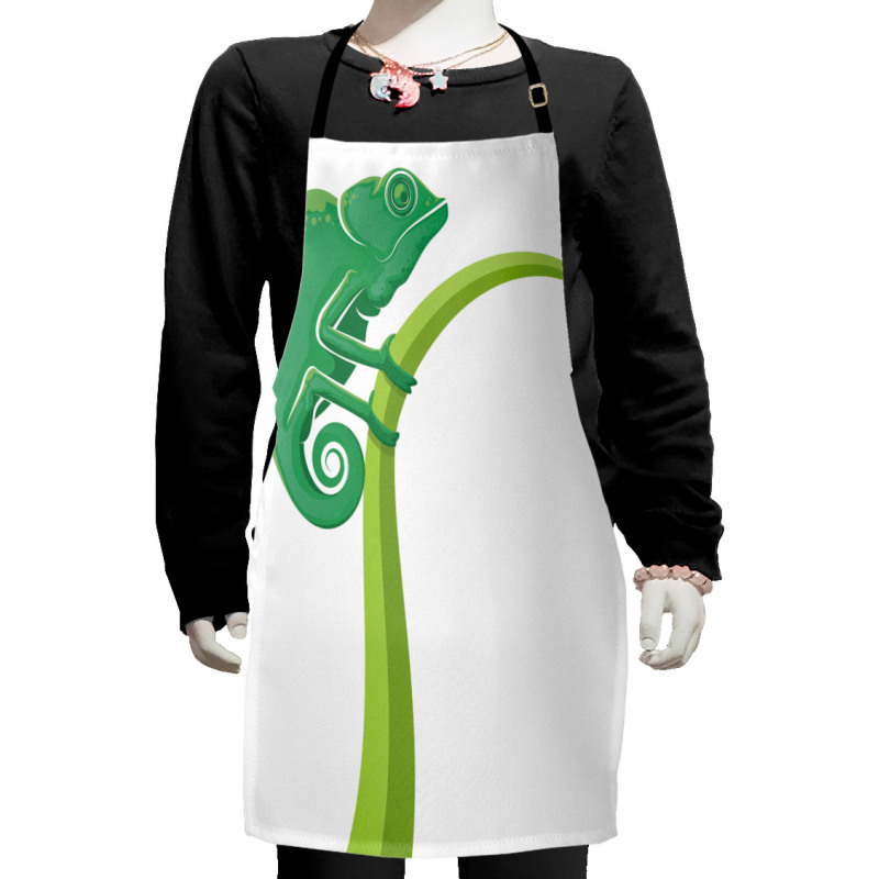 Exotic Grumpy Lizard Kids Apron