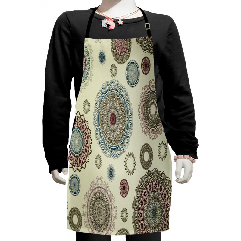 Oriental Round Motifs Kids Apron