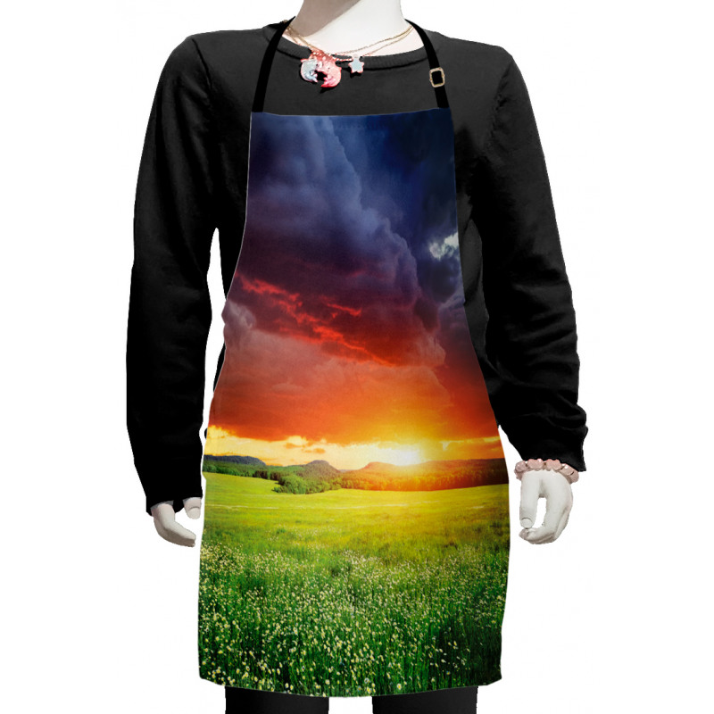 Sunset Modern View Kids Apron