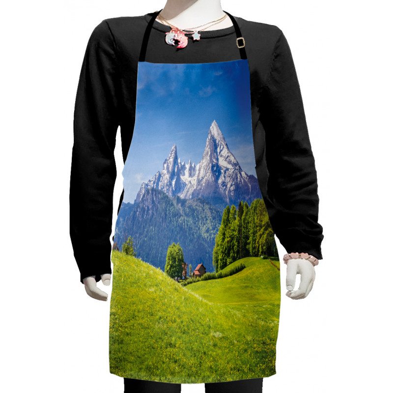 Alps with Meadow Flora Kids Apron