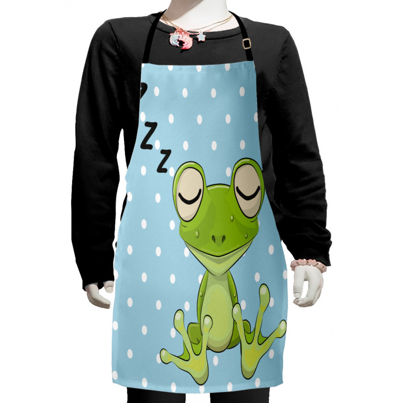 Frog Prince Polka Dots Kids Apron