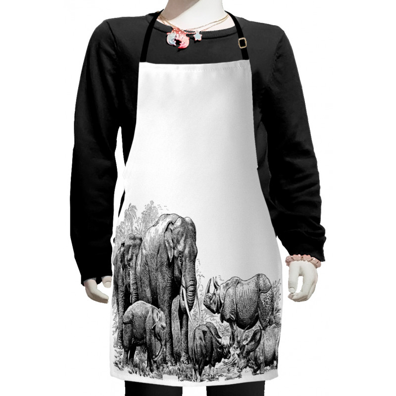 Elephants Kids Apron