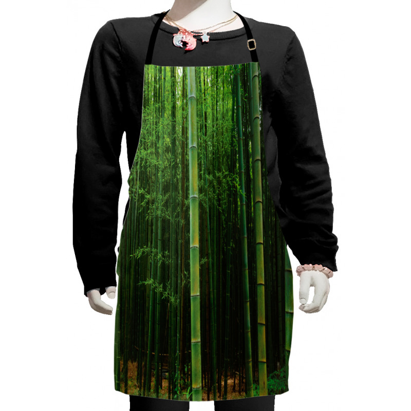 Exotic Bamboo Tree Forest Kids Apron
