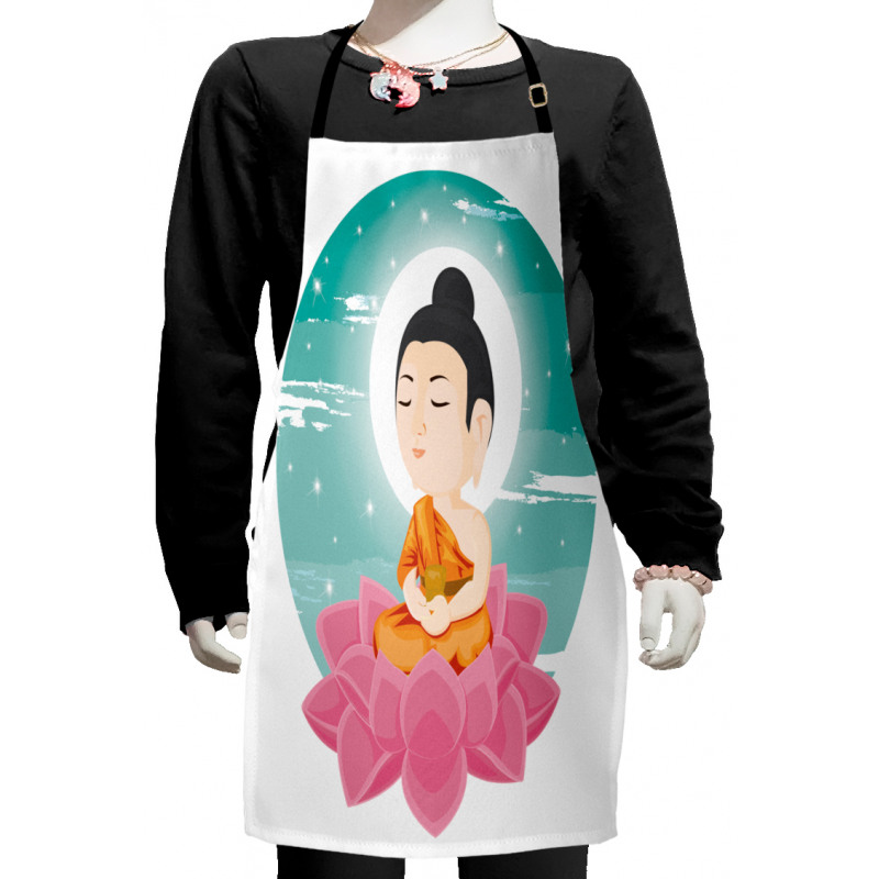 Meditation Lotus Art Kids Apron