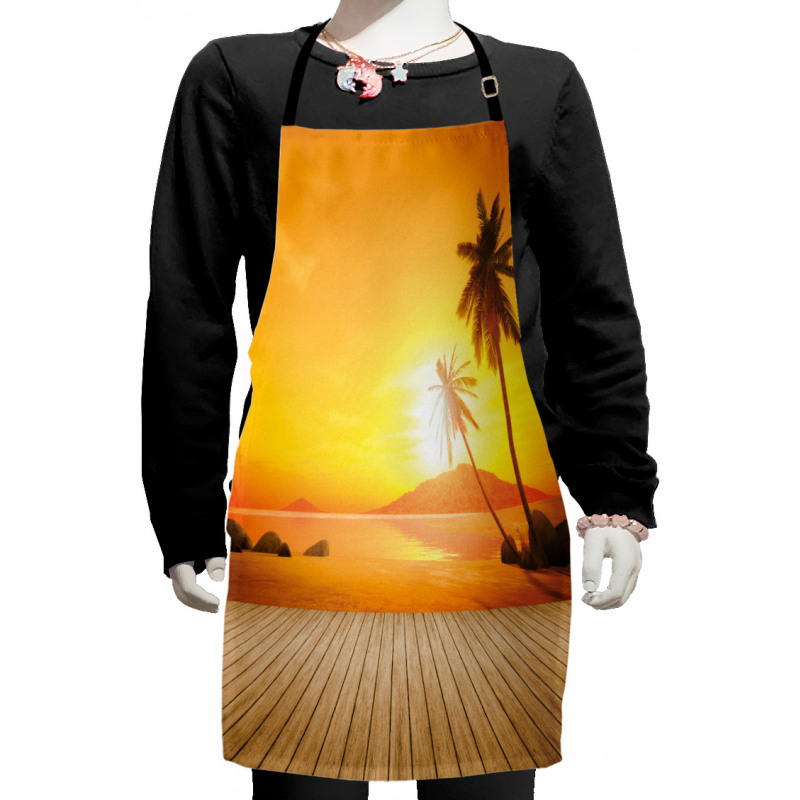 Wooden Deck Sunset Kids Apron