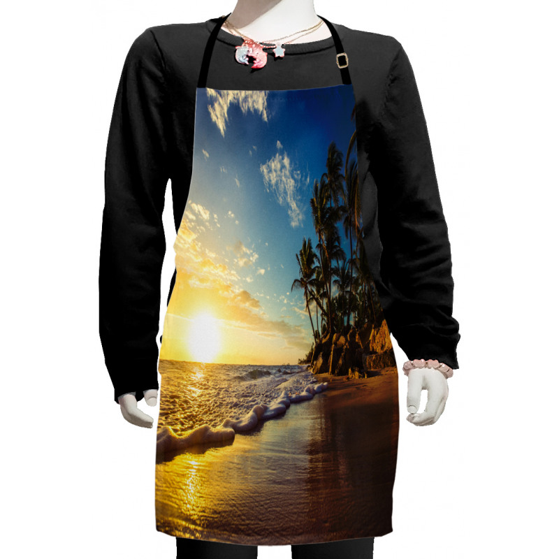 Exotic Beach Sunset Kids Apron