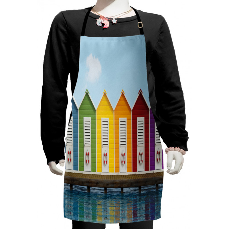 Colorful Cabins Sea Kids Apron