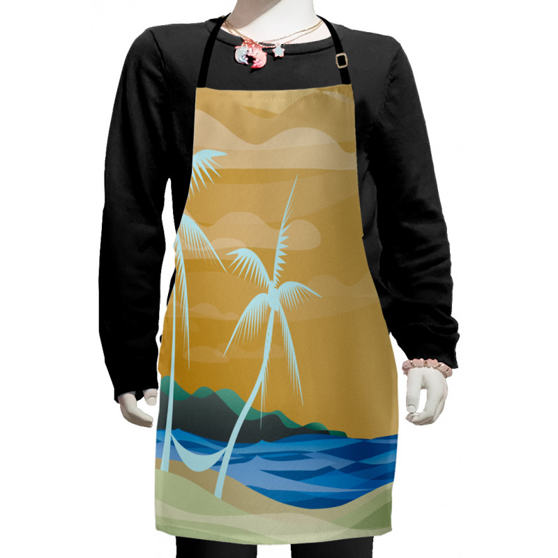 Sandy Exotic Beach Kids Apron