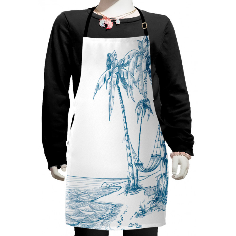 Palm Trees at Beach Kids Apron