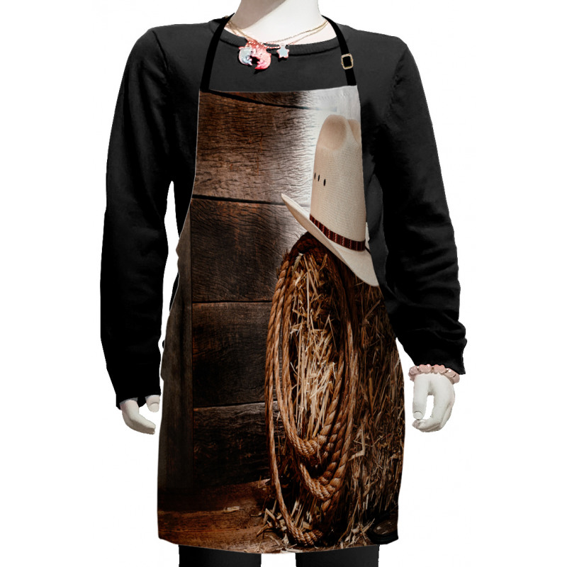 Wooden Folk Robe Hat Kids Apron