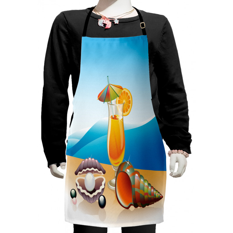 Seascape Summer Beach Kids Apron