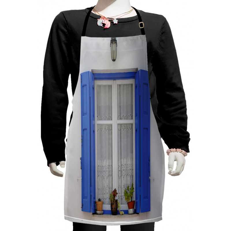 Shutters Flowers Window Kids Apron