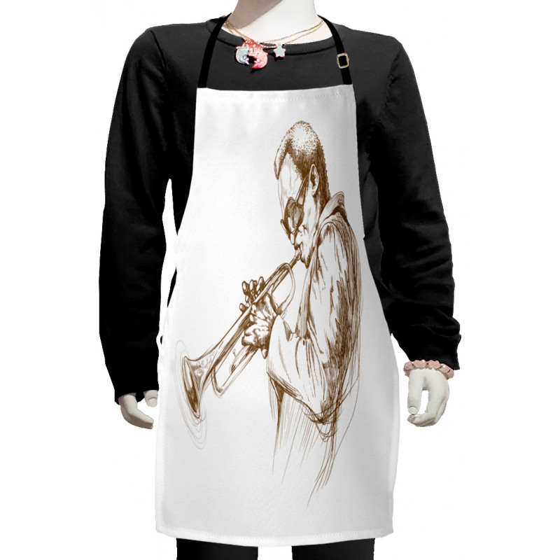 Sketchy Solo Jazz Band Kids Apron