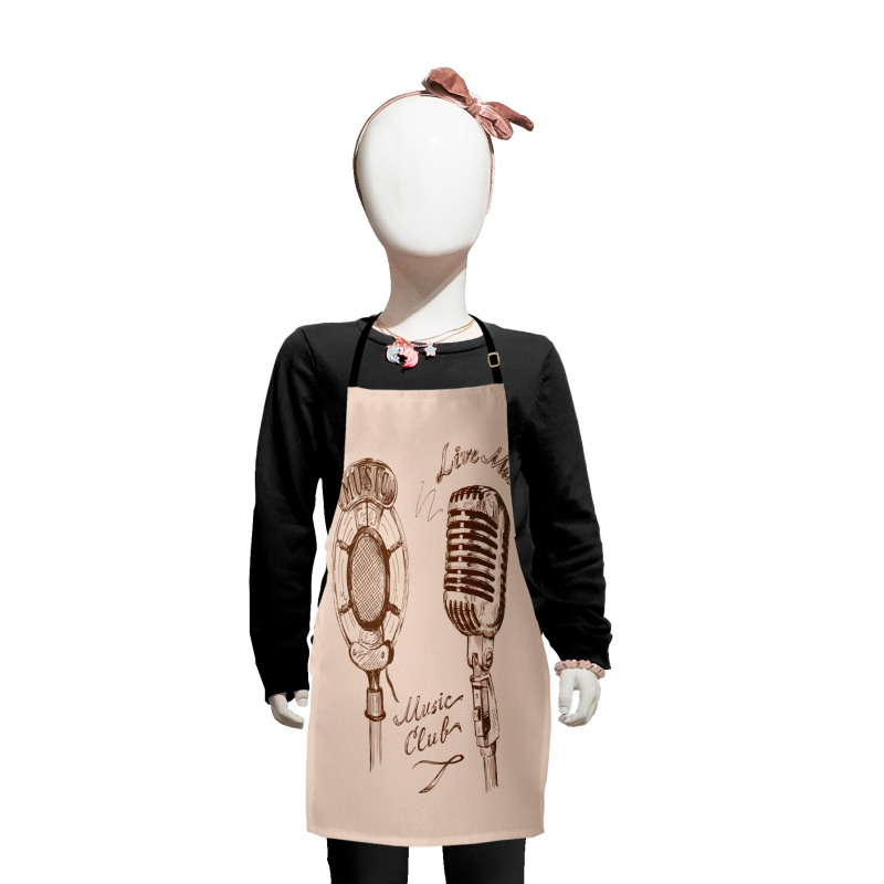 Boho Microphone Retro Kids Apron