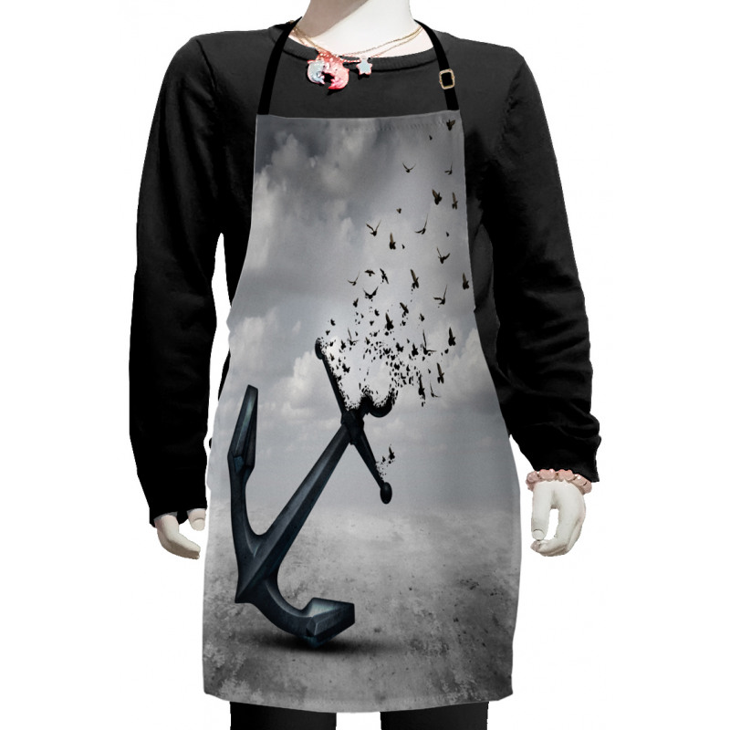 Flying Seagulls Grey Kids Apron