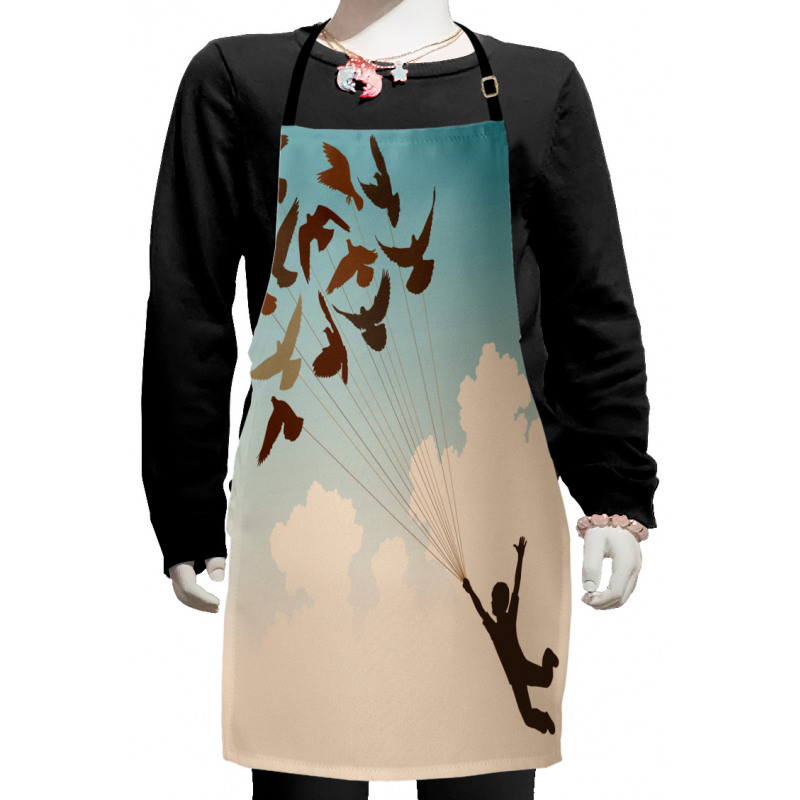 Flying Pigeons Birds Kids Apron