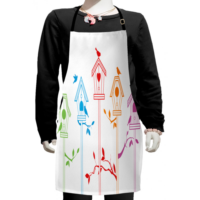 Flying Bird Nest Roof Kids Apron