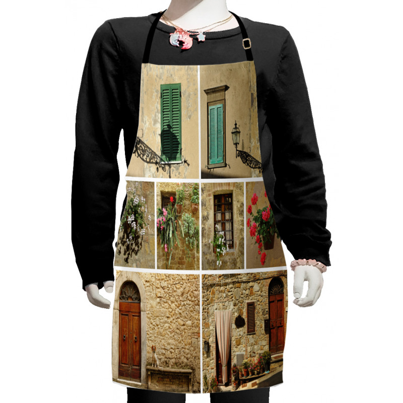 Italian Stone Houses Kids Apron