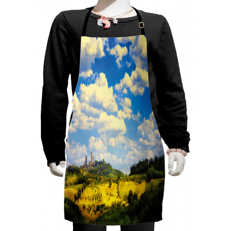 Historic Village Scenery Kids Apron