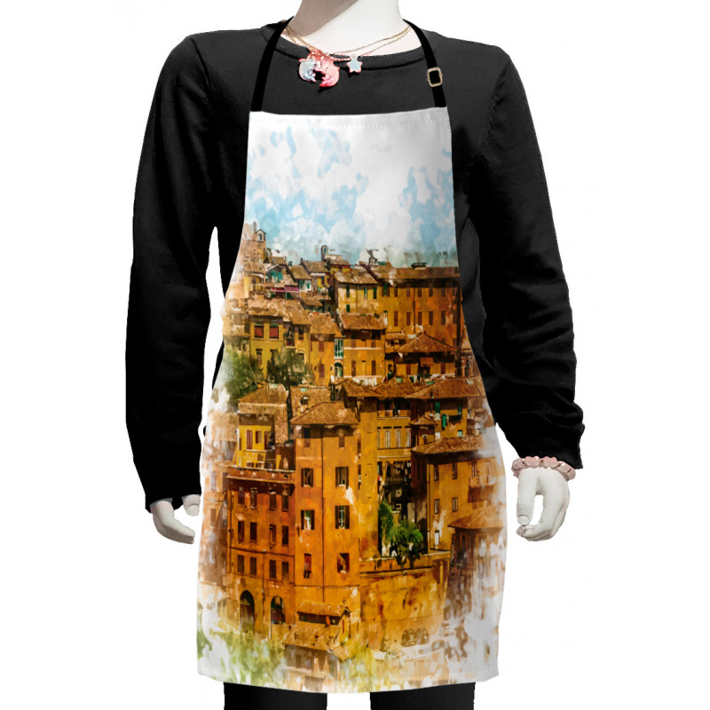 Historic Italian Town Kids Apron