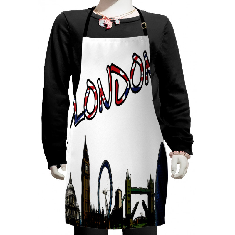 London Tower Cartoon Kids Apron