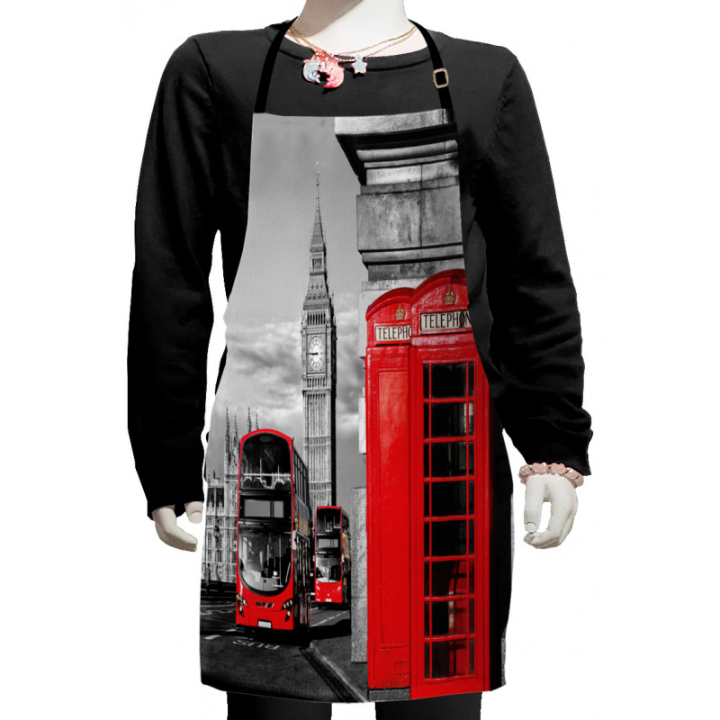 London Retro Phone Booth Kids Apron