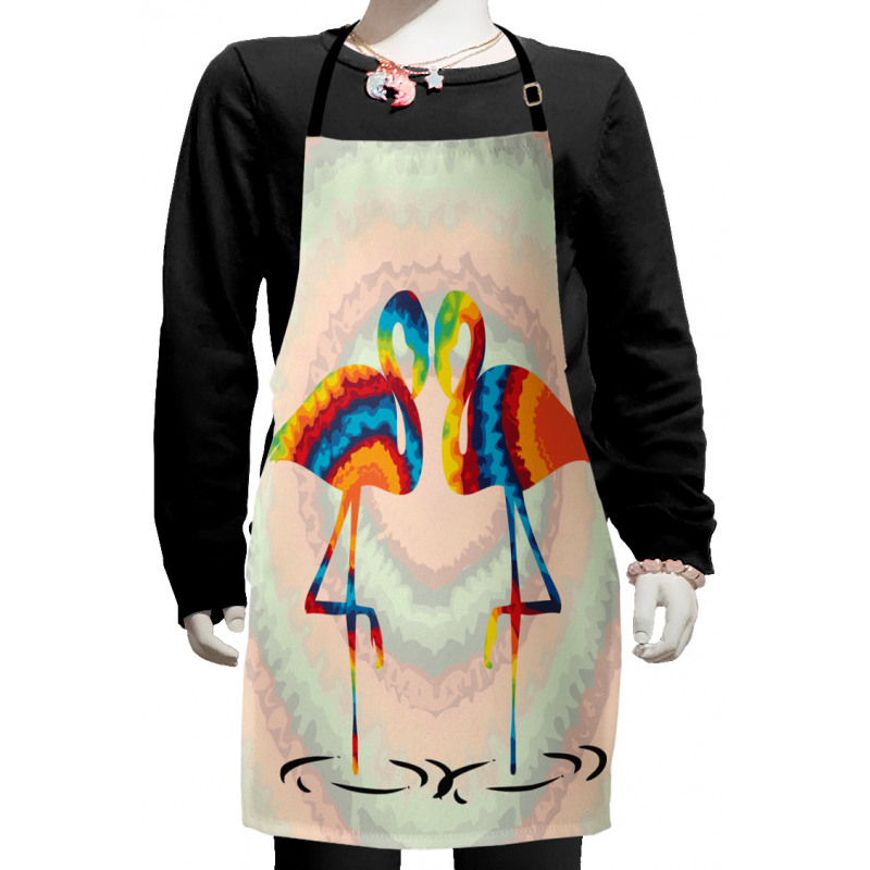 Valentines Funky Birds Kids Apron