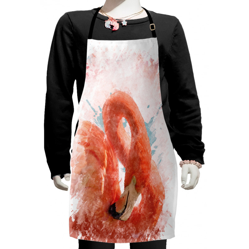 Exotic Bird Watercolor Kids Apron