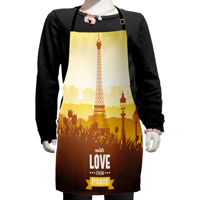 Tulips Romantic Scene Kids Apron