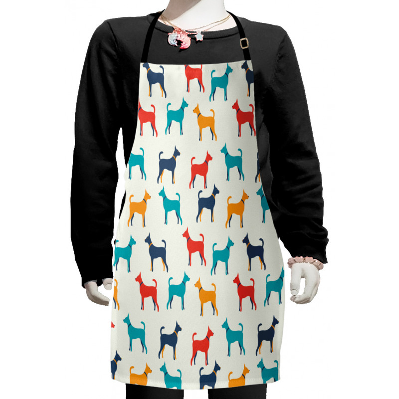 Retro Dog Kids Apron