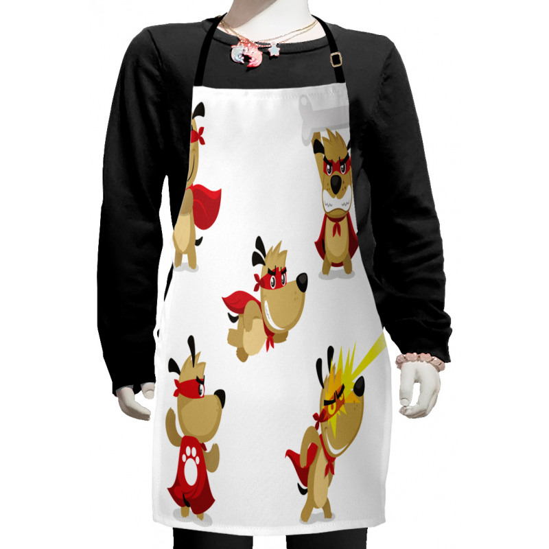 Superhero Puppy with Paw Kids Apron