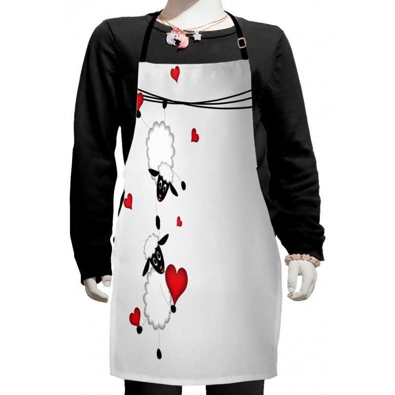 Heart Shapes in Love Kids Apron