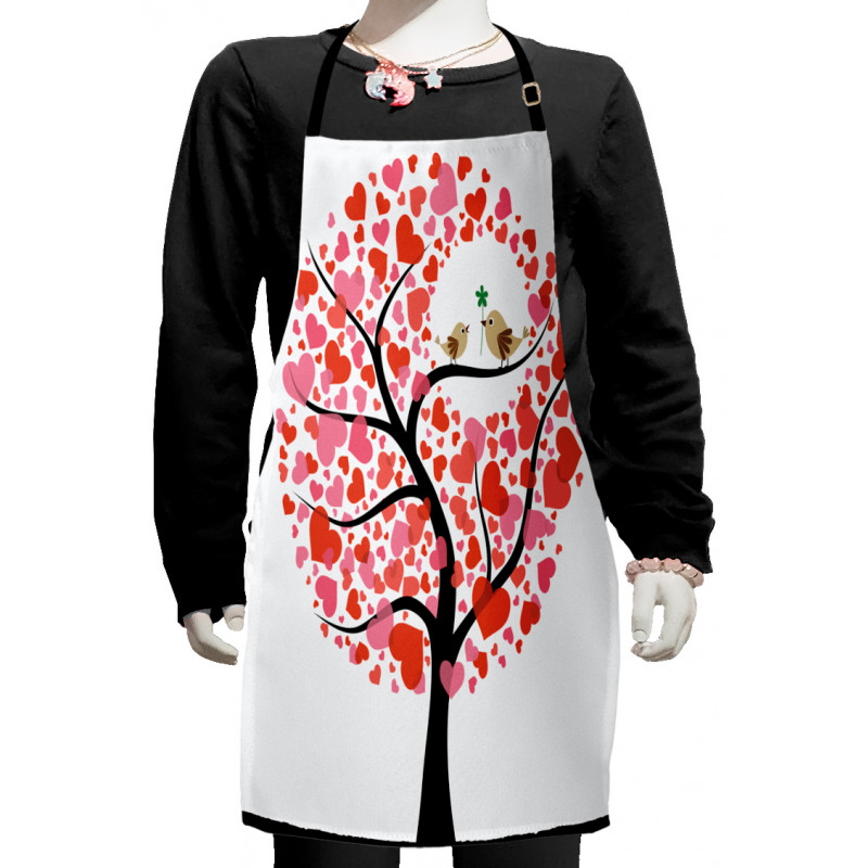 Nature Flirting Birds Kids Apron