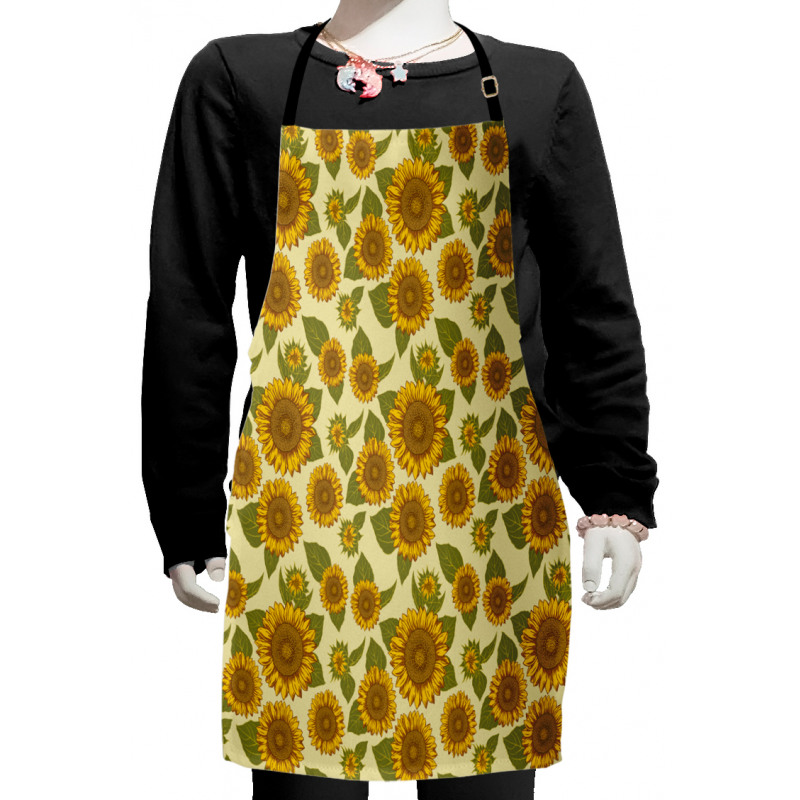 Funky Style Sunflower Kids Apron