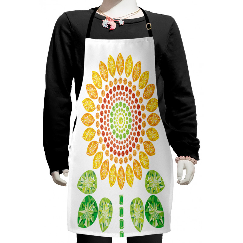 Sunflower Mandala Design Kids Apron