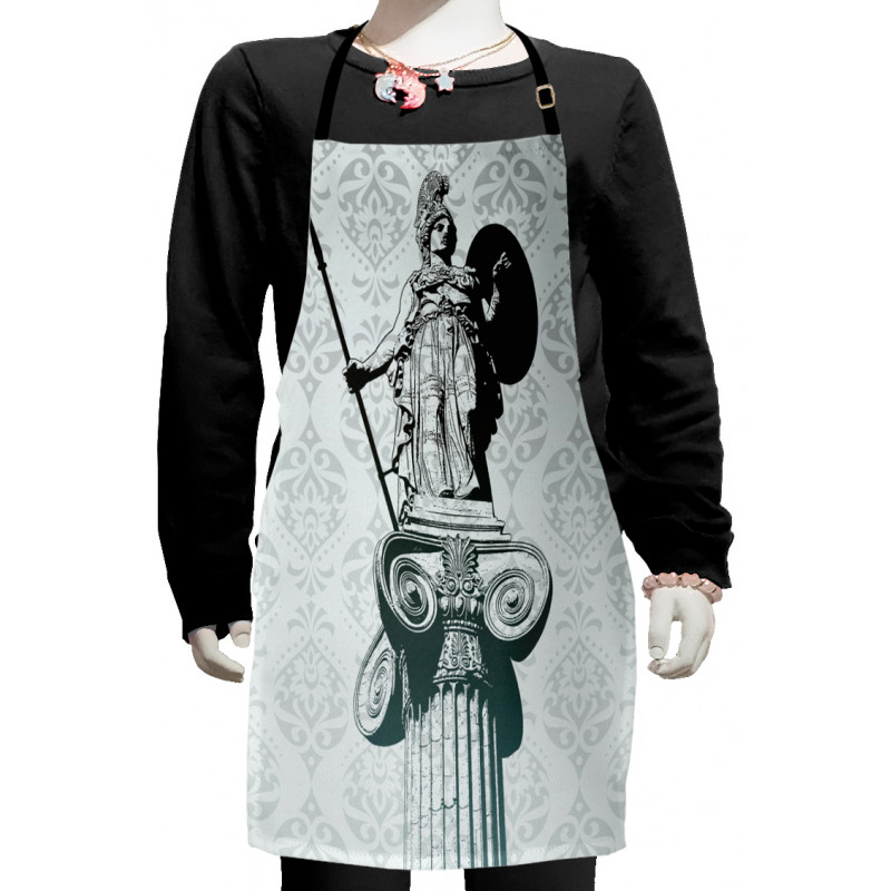 Greek Athena Baroque Damask Kids Apron