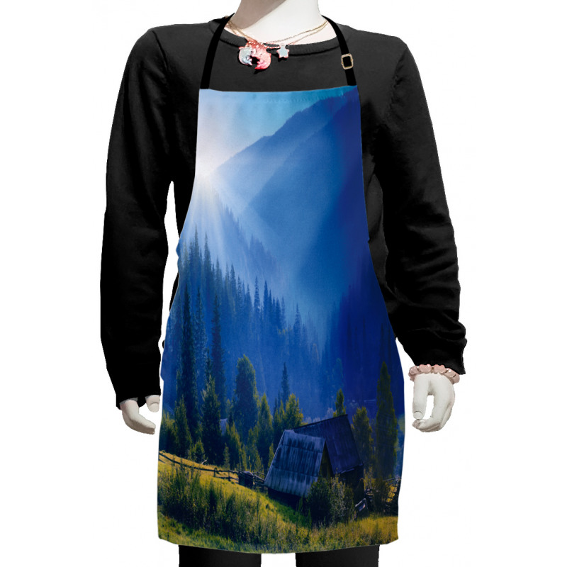 Mountain Village Ukraine Kids Apron