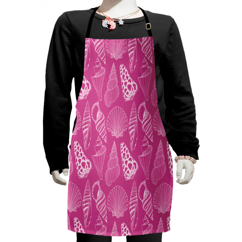 Rhythmic Dotted Shells Art Kids Apron