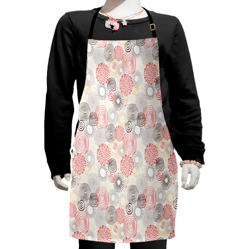 Scribble Style Motifs Art Kids Apron