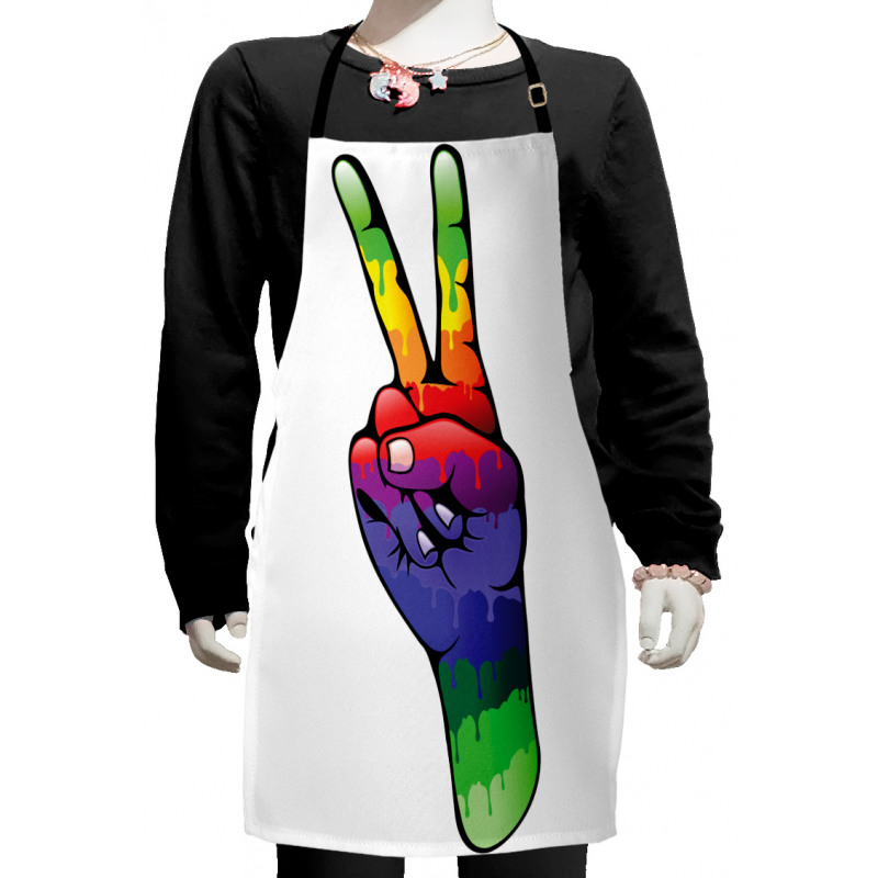 Love in Rainbow Colors Kids Apron