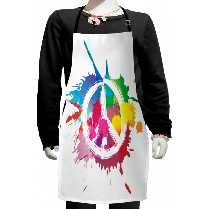 Grunge Pacifism Theme Kids Apron