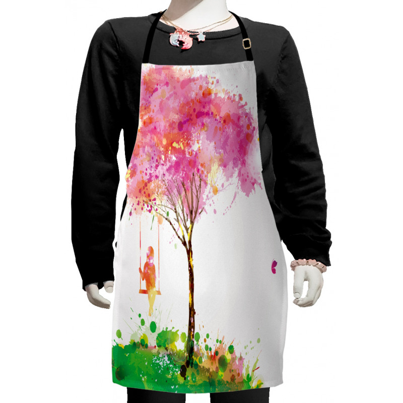 Spring Blossoming Tree Kids Apron