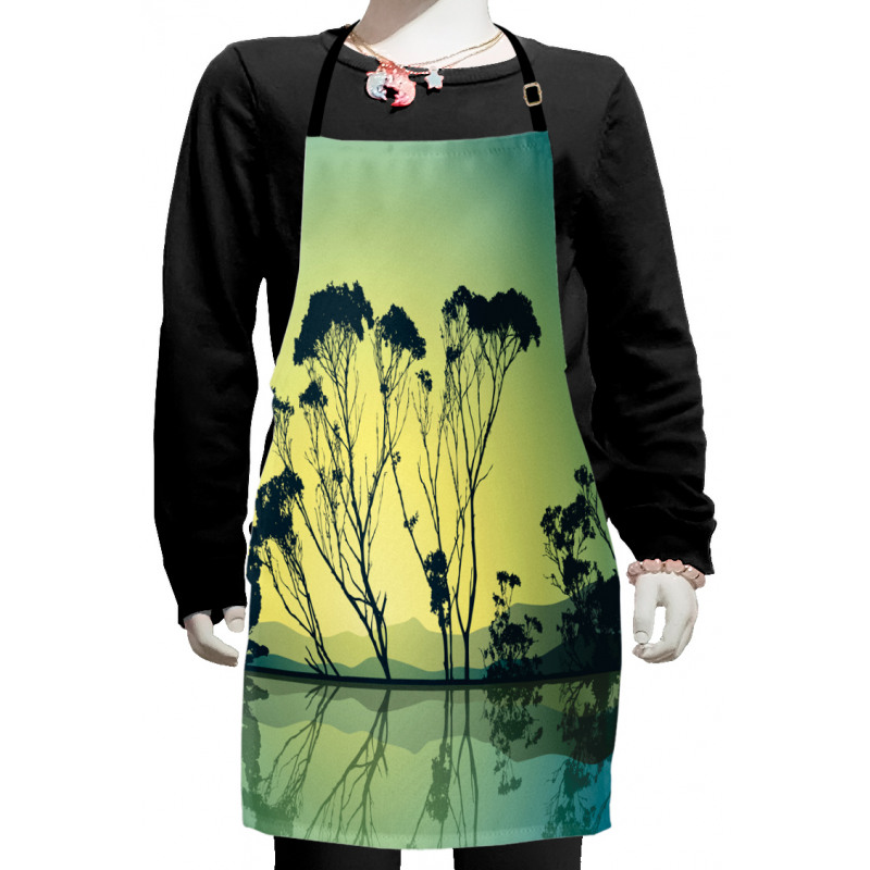 Tree Silhouettes Scenic Kids Apron