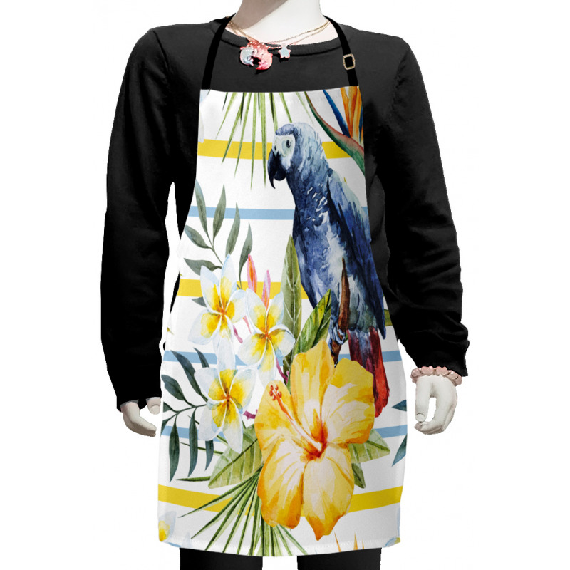 Tropic Exotic Parrots Kids Apron