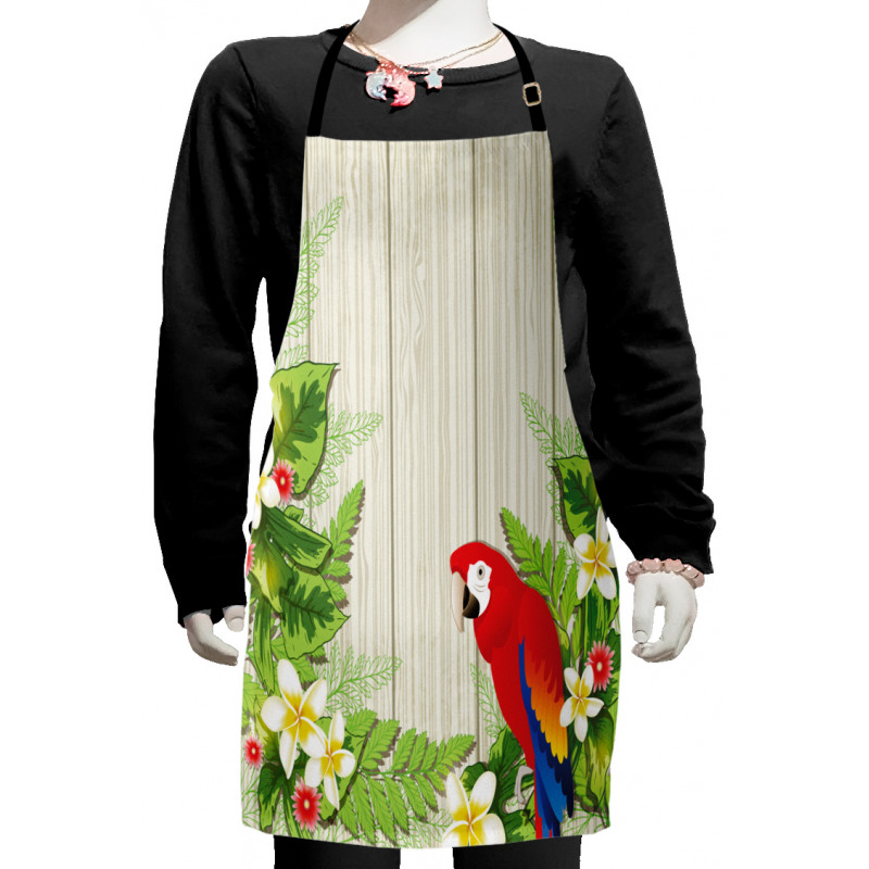 Flowers Parrot Kids Apron