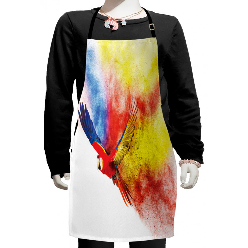 Parrot with Feathers Kids Apron