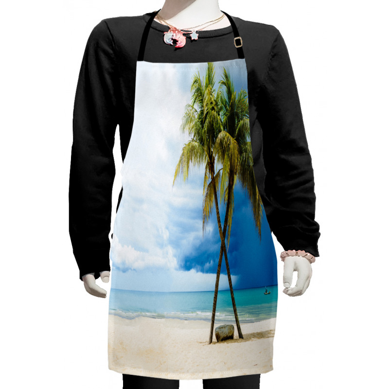 Beach Palm Trees Rock Kids Apron