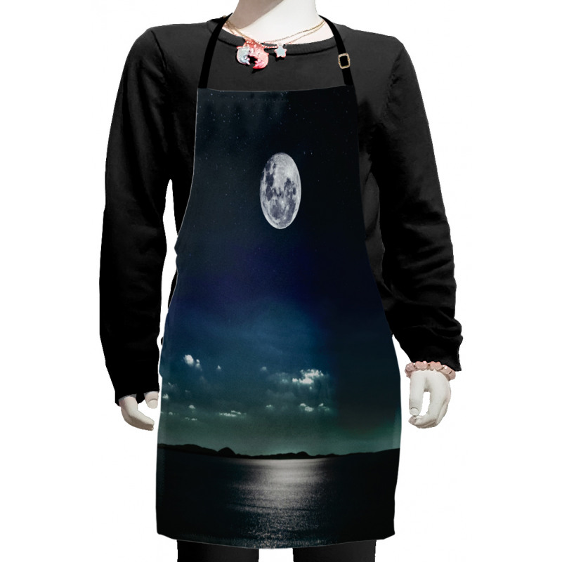 Full Moon in the Sea Kids Apron